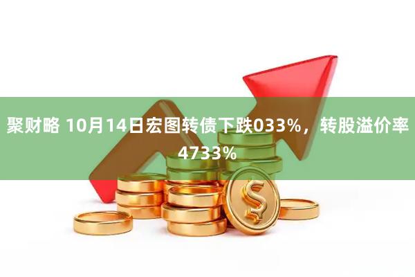 聚财略 10月14日宏图转债下跌033%，转股溢价率4733%